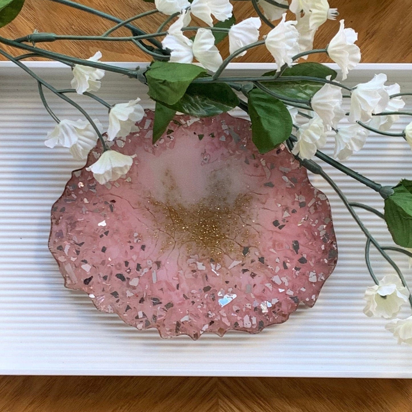 Rose Quartz Geode Coaster